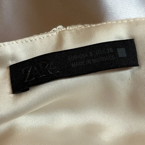 zara boho cream ruffled lace cami top - Picture 11 of 11